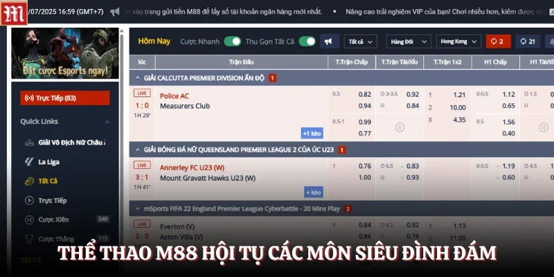 Thể thao M88 hội tụ các môn siêu đình đám Thể thao M88 hội tụ các môn siêu đình đám